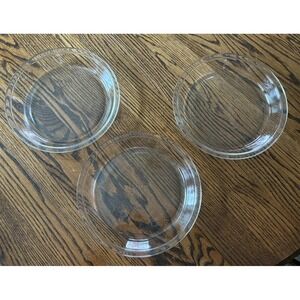 3 Vintage Pyrex Pie Plate Baking Dish Pan Corning #209 Glass 9 inch
